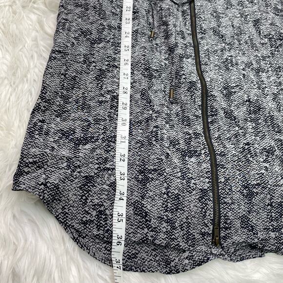 Eileen Fisher The Fisher Project Roadster V-Neck Silk Dress Size XS Gray/Black - Picture 14 of 16